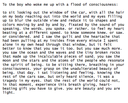 flood of consciousness